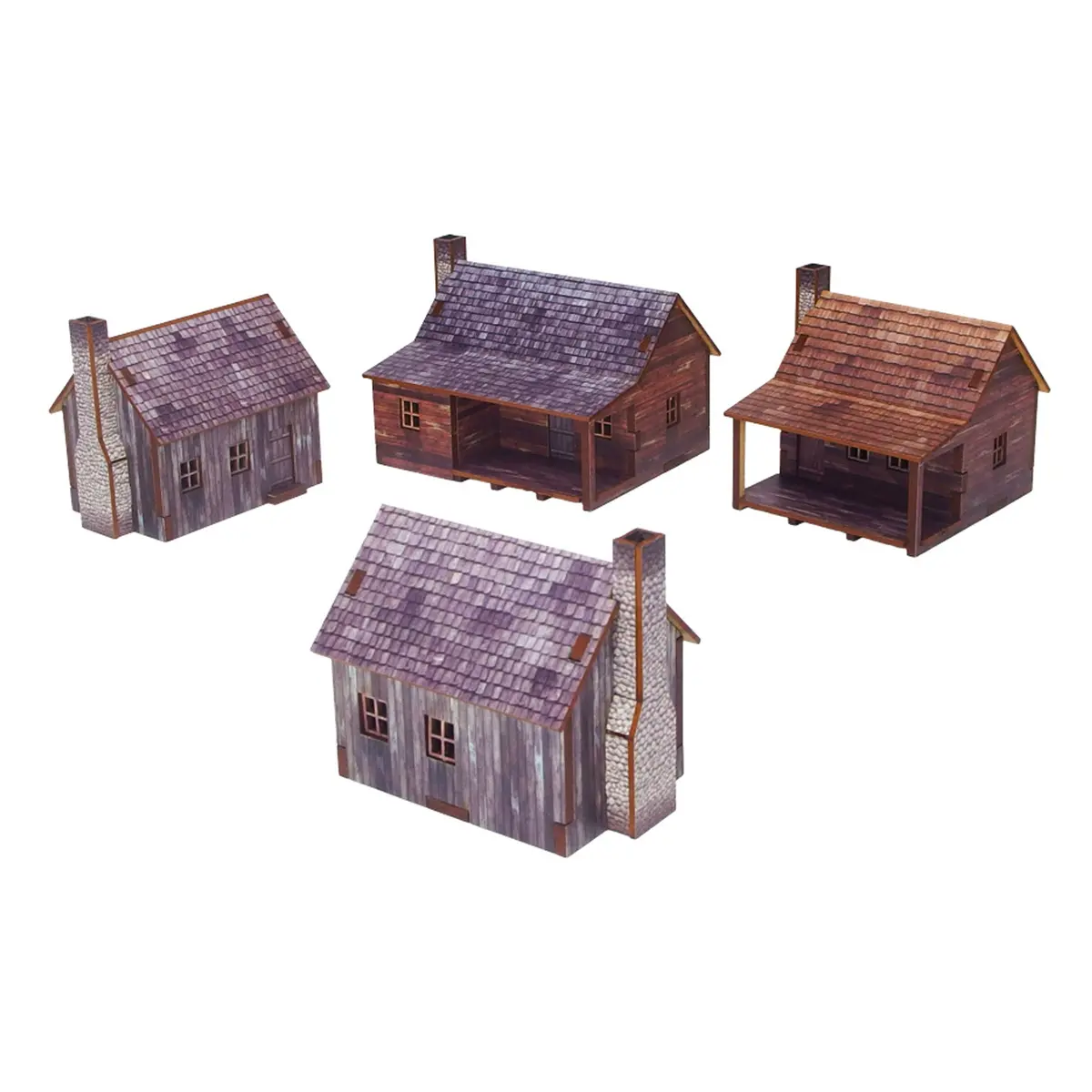 Pre-Painted American Houses (Epic Battles Scale) 1