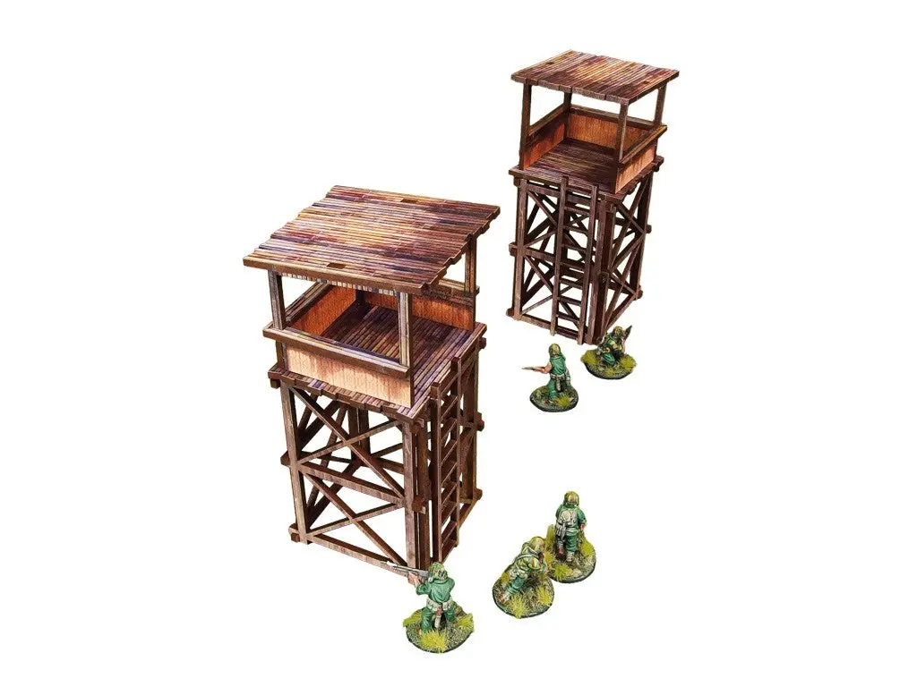 Pre-Painted Ww2 Pacific Guard Tower (2) 1
