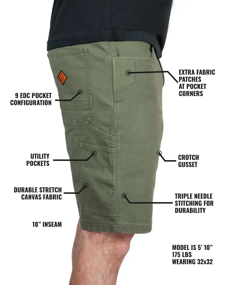 Havok Shorts 10" - Dark Olive 3