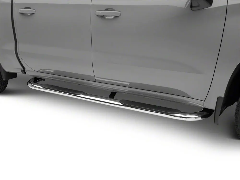 Barricade 4-Inch Oval Bent End Side Step Bars; Stainless Steel (20-25 Sierra 2500 Hd Crew Cab) 2