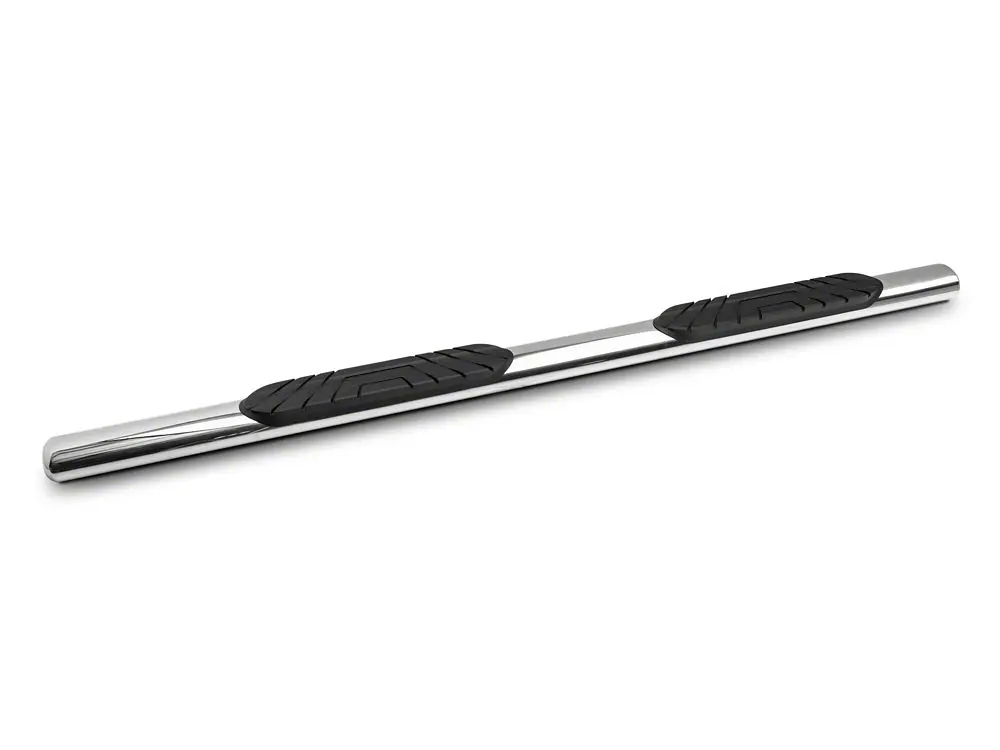 Barricade 4-Inch Oval Straight End Side Step Bars; Stainless Steel (20-25 Sierra 2500 Hd Double Cab) 2