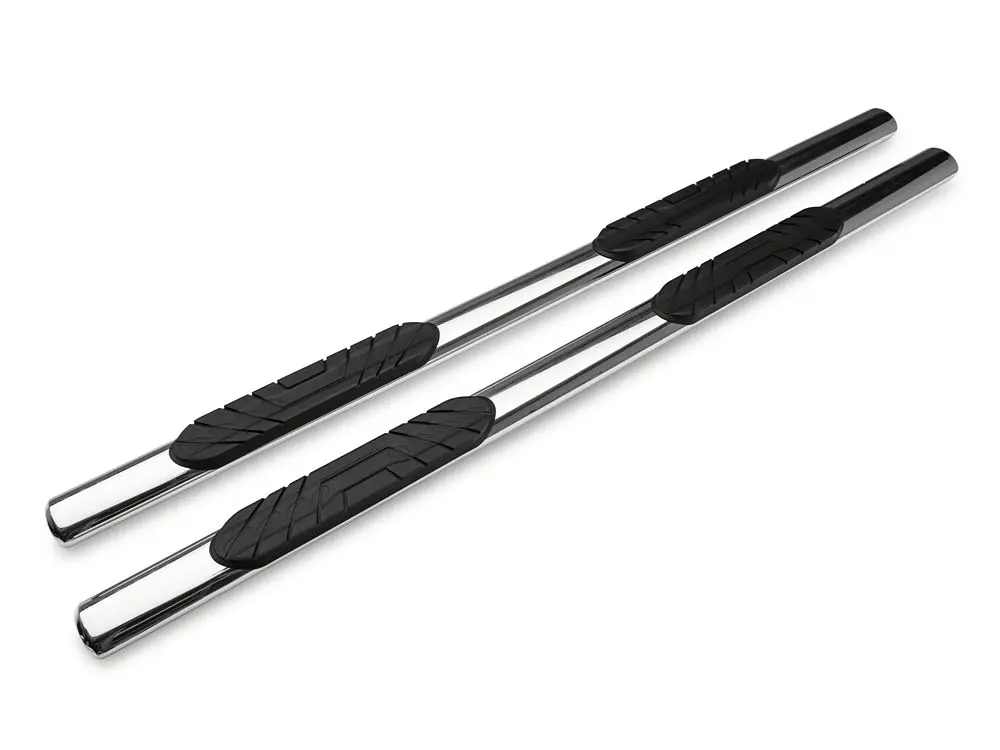 Barricade 4-Inch Oval Straight End Side Step Bars; Stainless Steel (10-24 Ram 2500 Crew Cab) 2