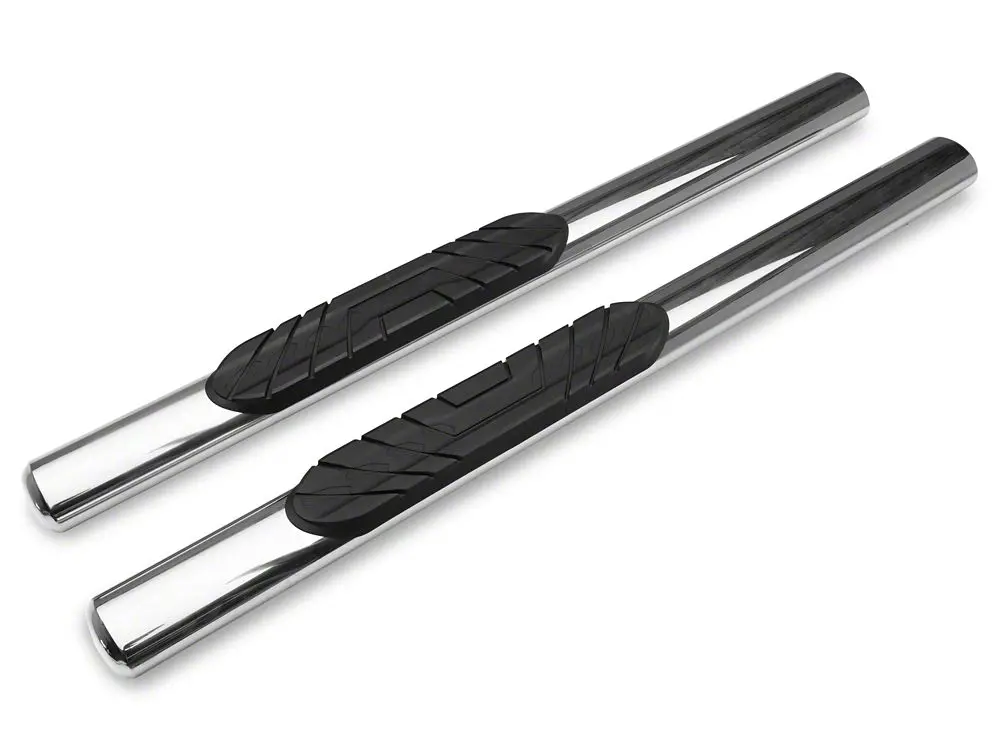 Barricade 4" Oval Straight-End Step Bars – Stainless Steel, Ram 2500 Regular Cab (2010–2024)