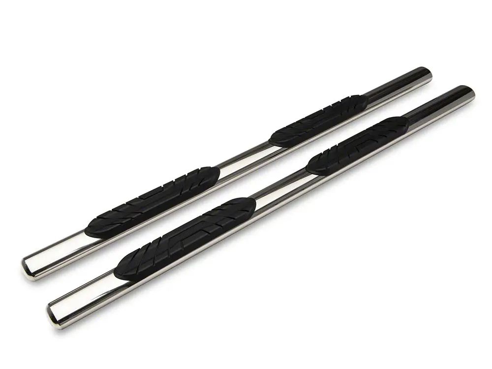 Barricade 4" Oval Straight-End Step Bars – Stainless Steel, Ram 2500 Quad Cab (2003–2009)