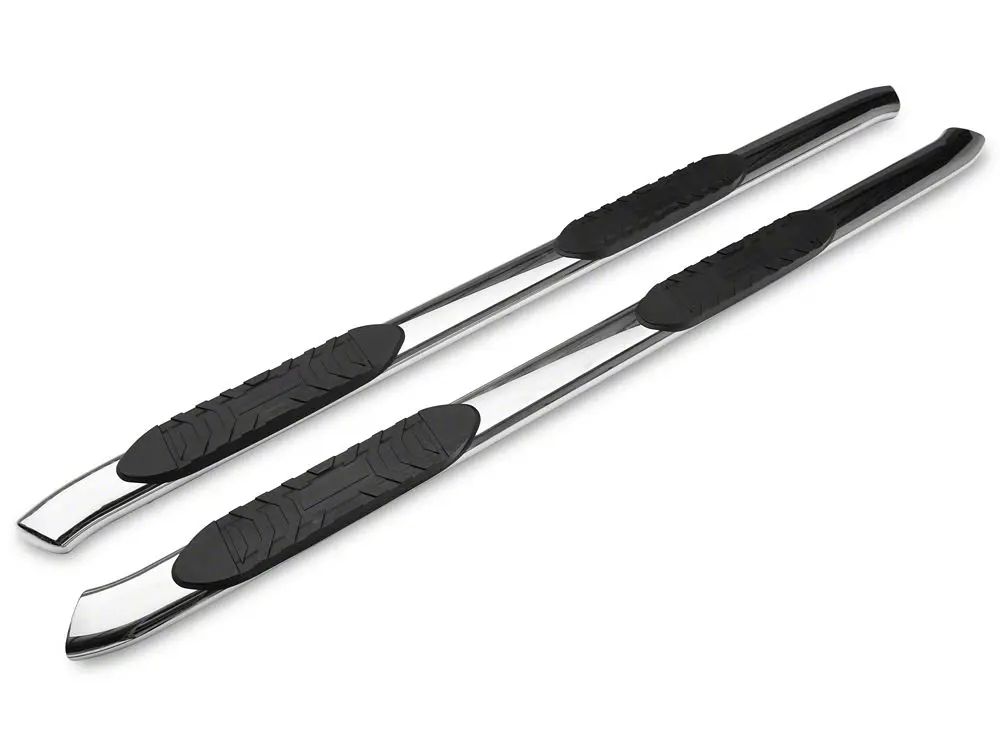 Barricade 5-Inch Oval Bent End Side Step Bars; Stainless Steel (10-24 Ram 2500 Mega Cab) 2