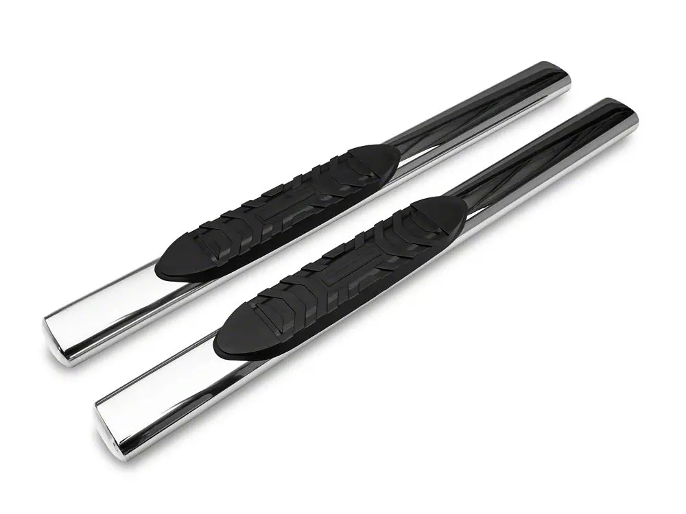 Barricade 5" Oval Straight-End Step Bars – Stainless Steel, Ram 2500 Regular Cab (2010–2024)