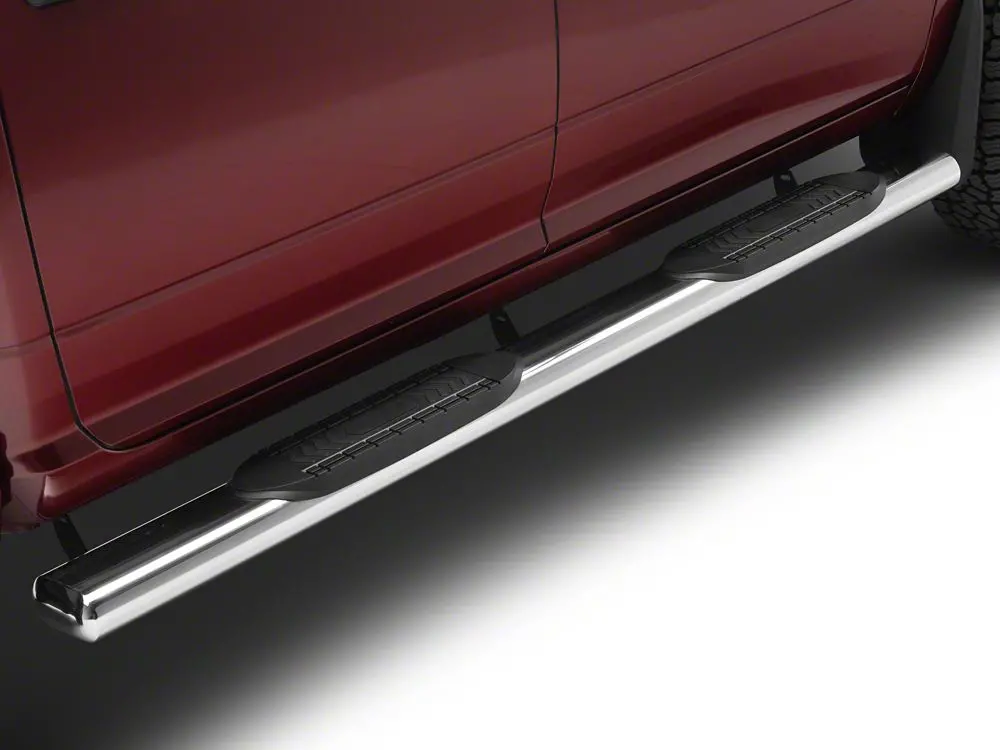 Barricade 6" Oval Straight-End Step Bars – Stainless Steel, Ram 2500 Crew Cab (2010–2024)