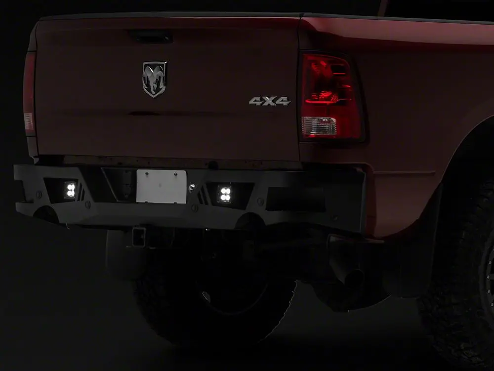 Barricade Extreme Hd Rear Bumper With Led Spot Lights; Textured Black (10-24 Ram 2500) 2