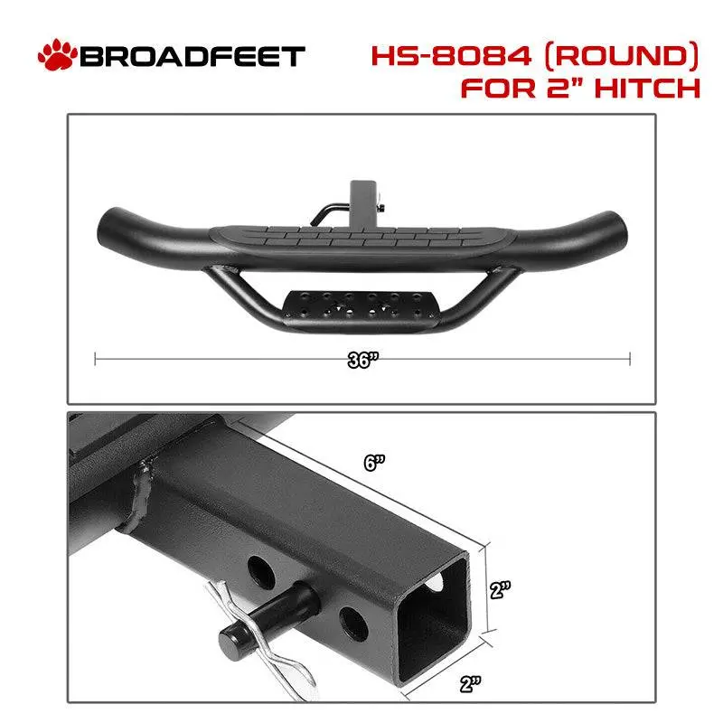 2" Hitch Receiver Accessories - 8084 Series 37" Hitch Step (Round Design) 1