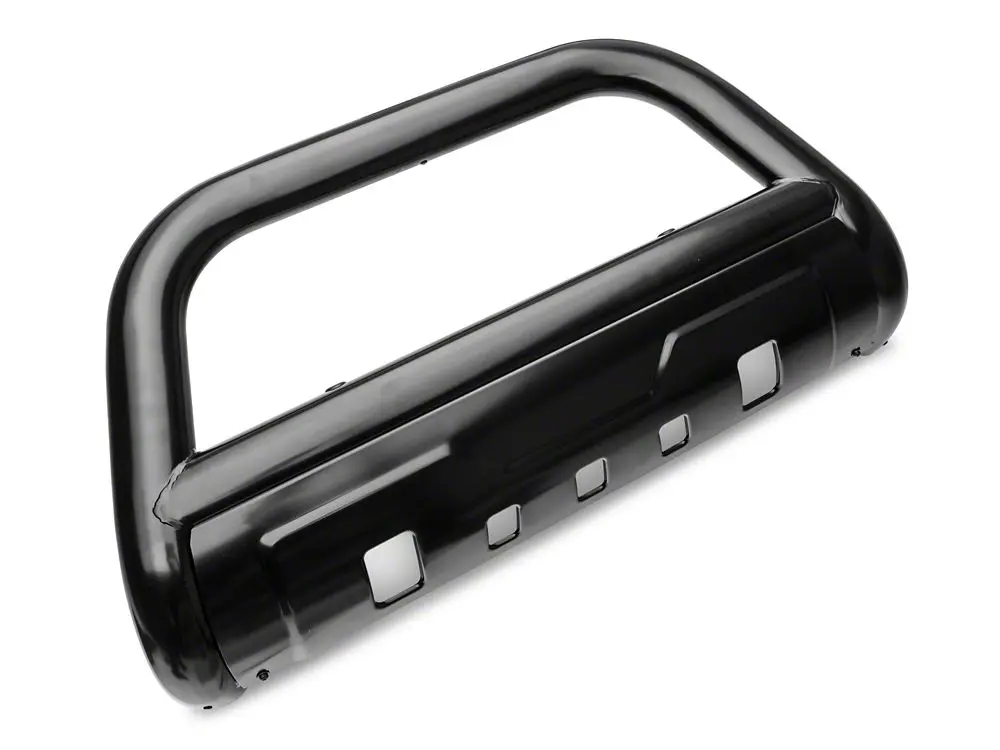 Barricade 3.5-Inch Oval Matte Black Bull Bar with Skid Plate for 2011–2019 Silverado 2500 HD