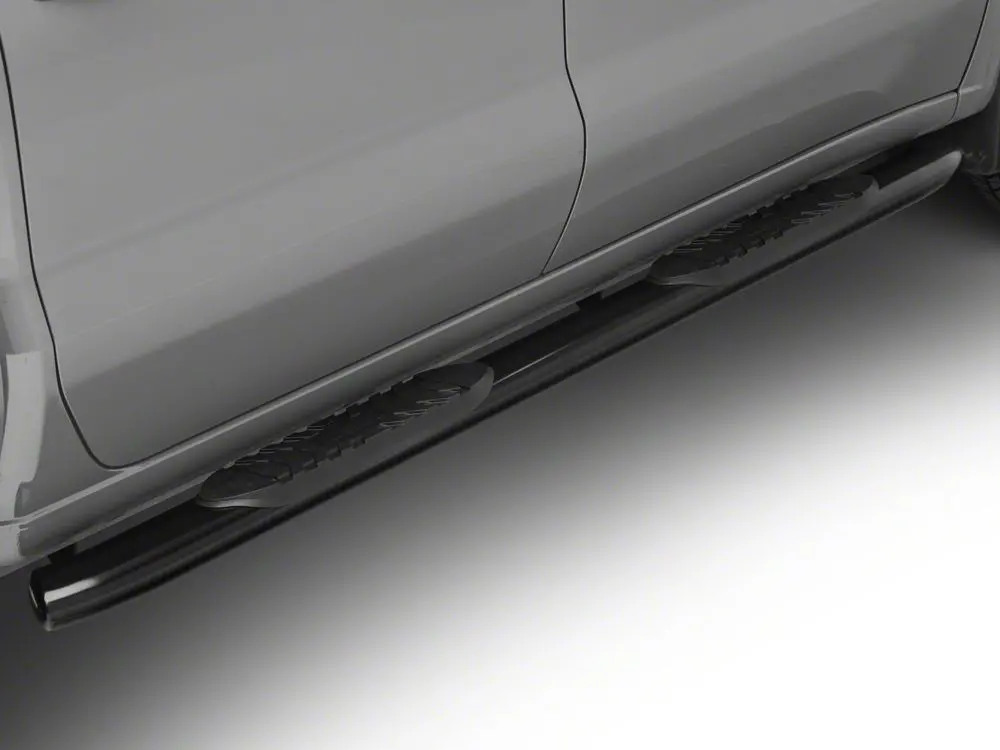 Barricade 5-Inch Black Oval Bent-End Side Steps for 2020–2025 Silverado 2500 HD Crew Cab