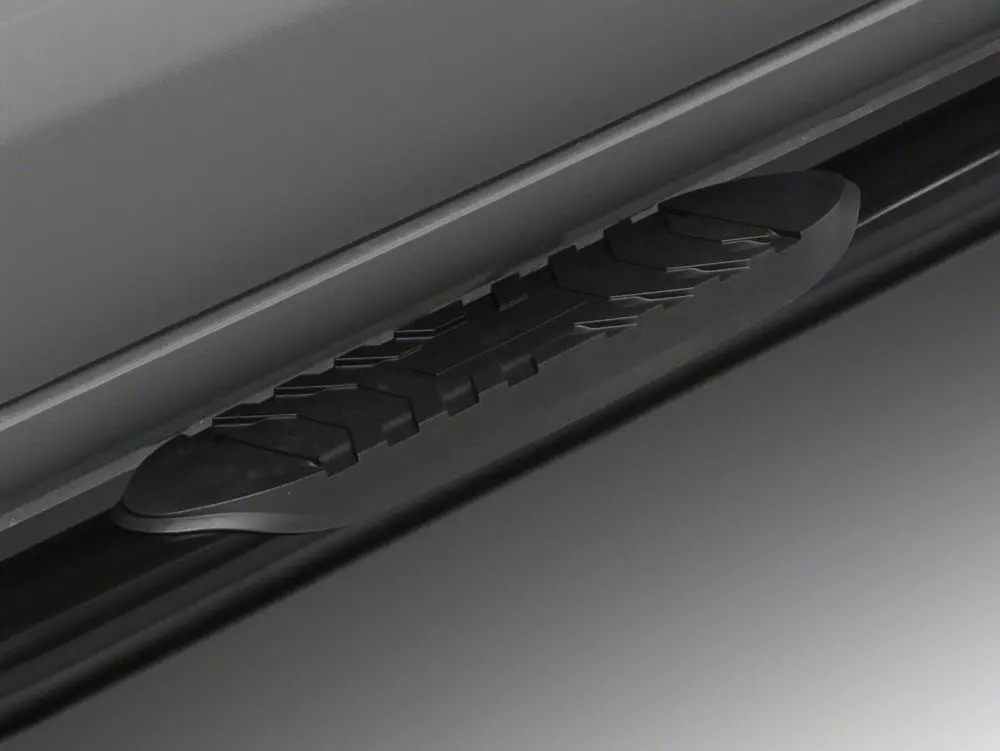 Barricade 5-Inch Oval Bent End Side Step Bars; Black (20-25 Silverado 2500 Hd Crew Cab) 2