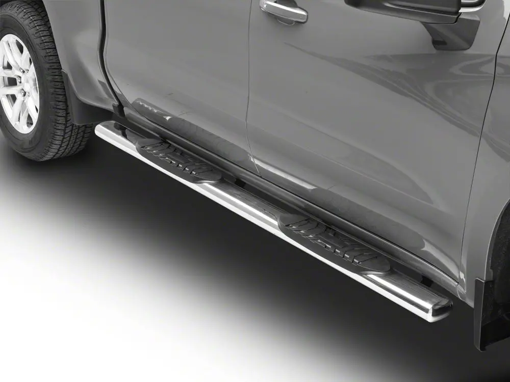 Barricade 5-Inch Oval Side Step Bars; Stainless Steel (20-25 Silverado 2500 Hd Crew Cab) 2