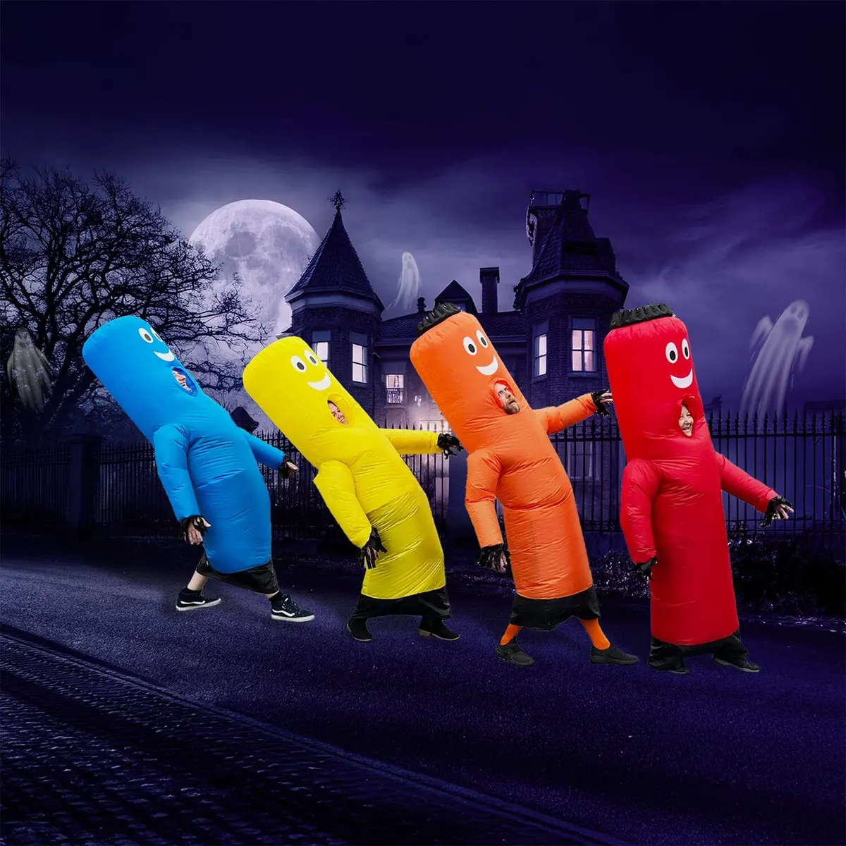 Air Dancers® Solid Color Inflatable Tube Man Costume 2