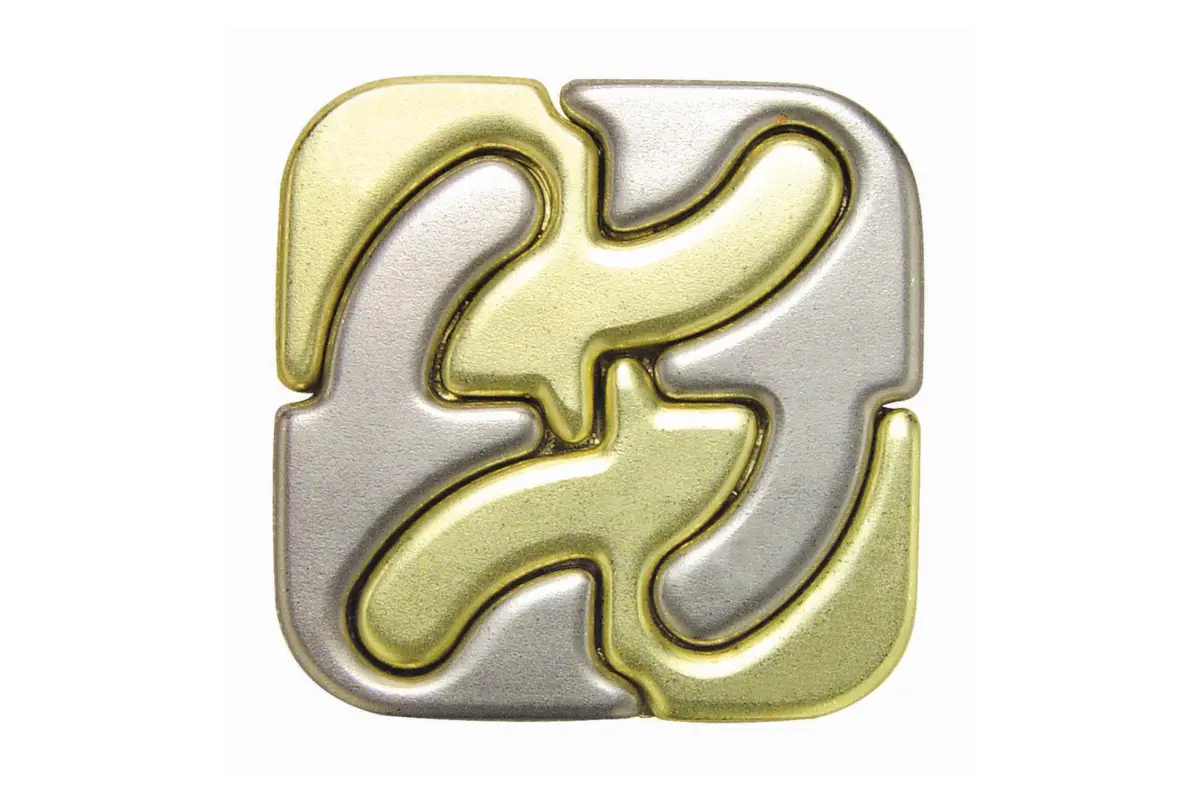 Square Cast Metal Puzzle - Hanayama Puzzle 1