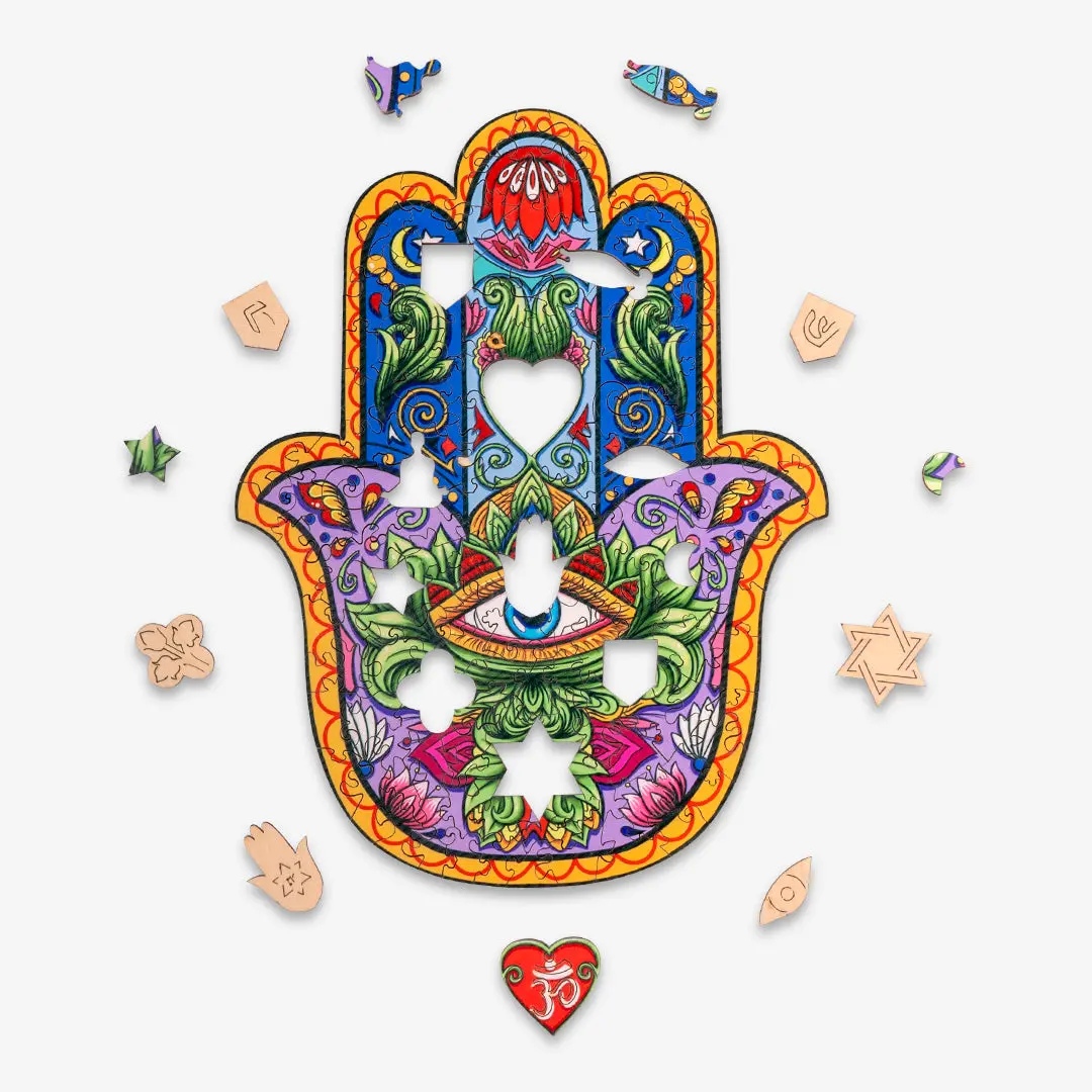 Hand Of Fatima Puzzle - Hamsa Jigsaw Puzzle 2