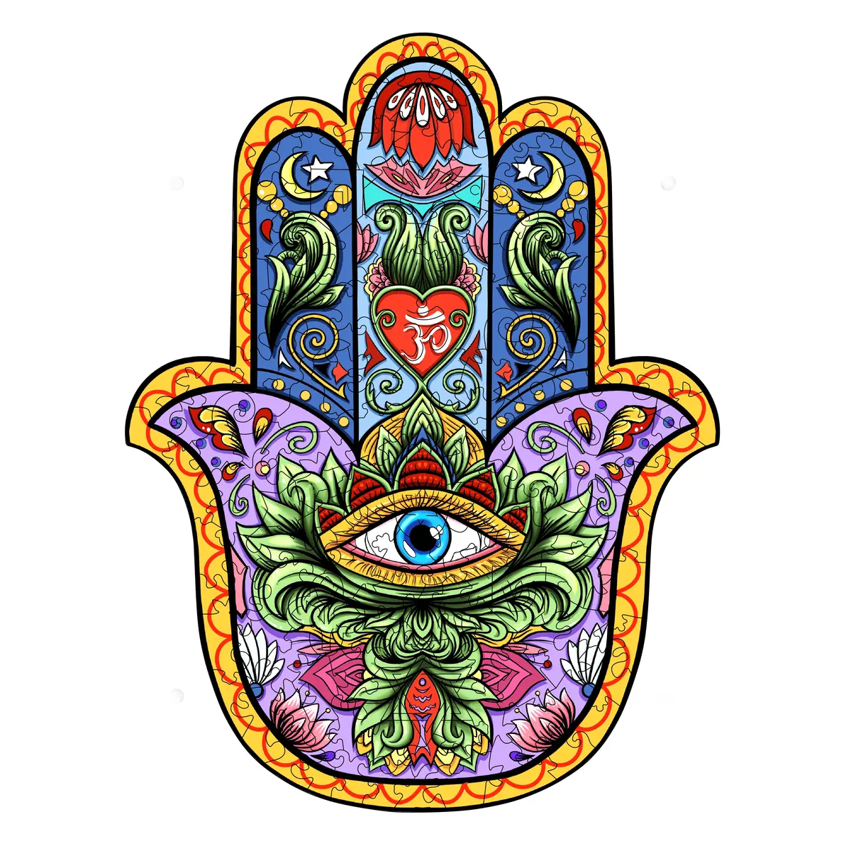 Hand Of Fatima Puzzle - Hamsa Jigsaw Puzzle 1