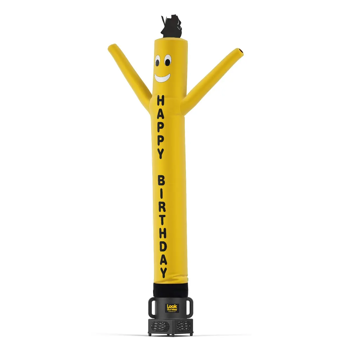 Happy Birthday Yellow Air Dancers® Inflatable Tube Man 6Ft 1