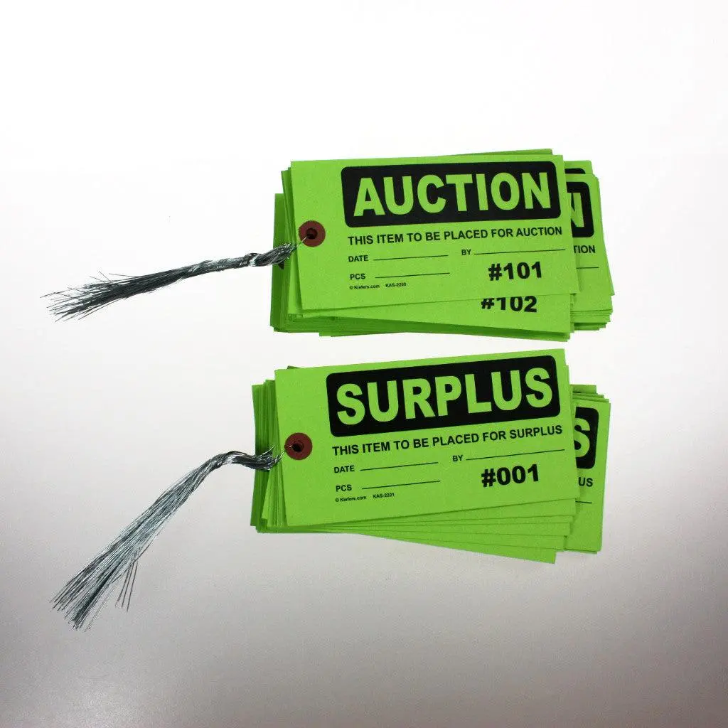 Hi-Vis Auction Or Surplus Numbered Tags Wired (200/Pack) 1