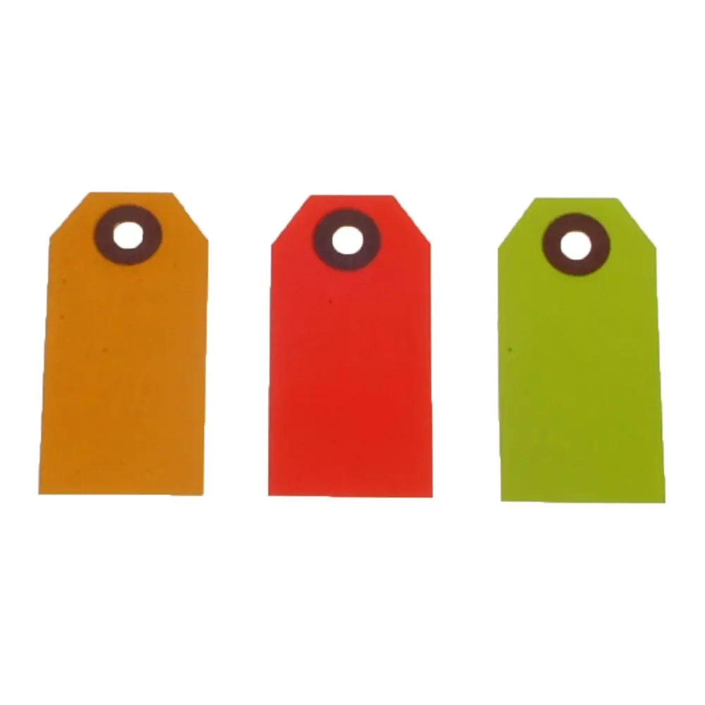 Hi-Vis Blank #1 Lot Tags (1000/Box) 3 Colors 1