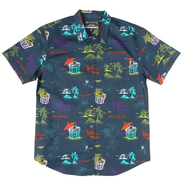 Hideout Ss Button-Up - Indigo 6