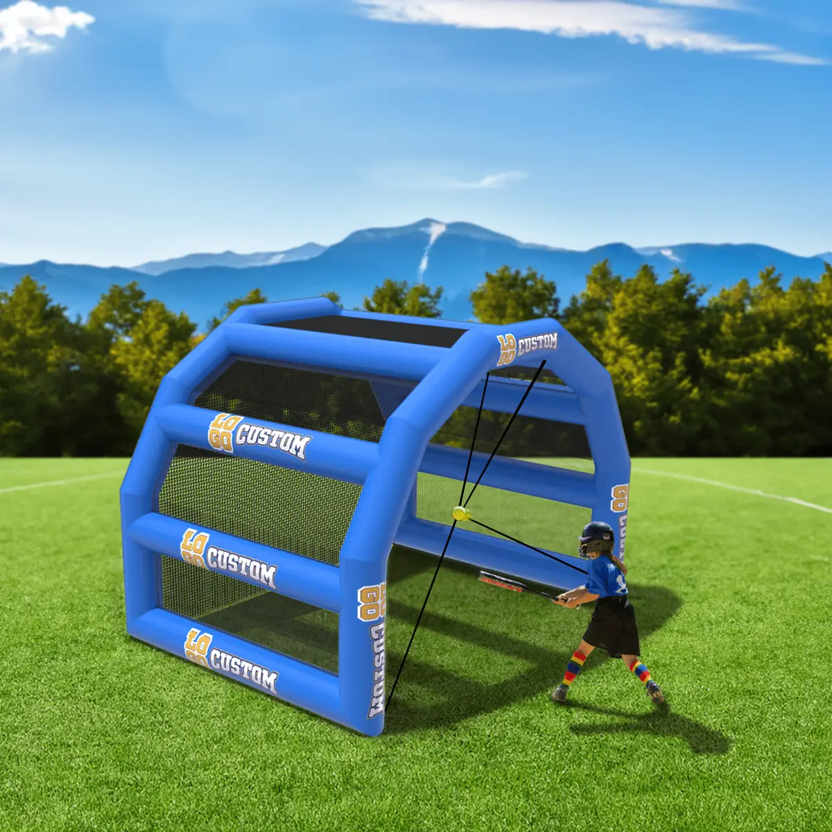Custom Inflatable Baseball Hitting Station 2