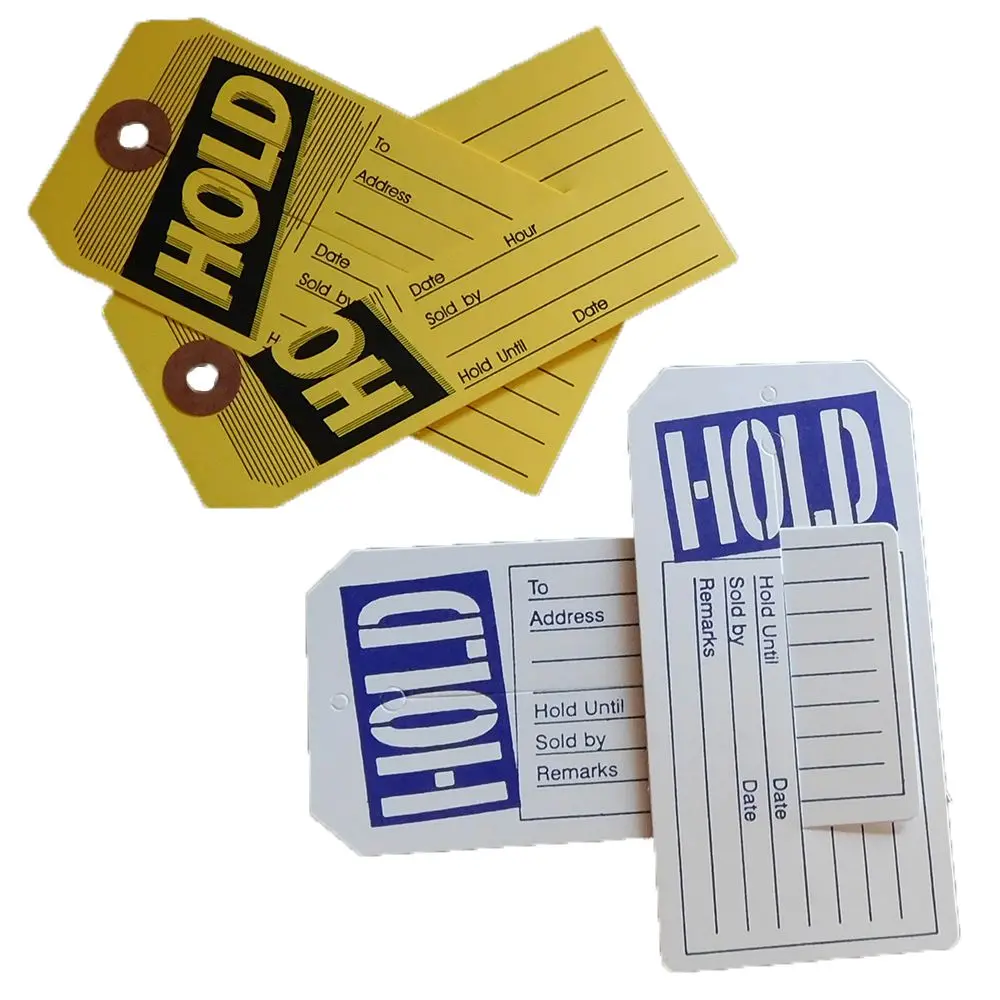 Hold Tags W/Slit (100/Pack) 1