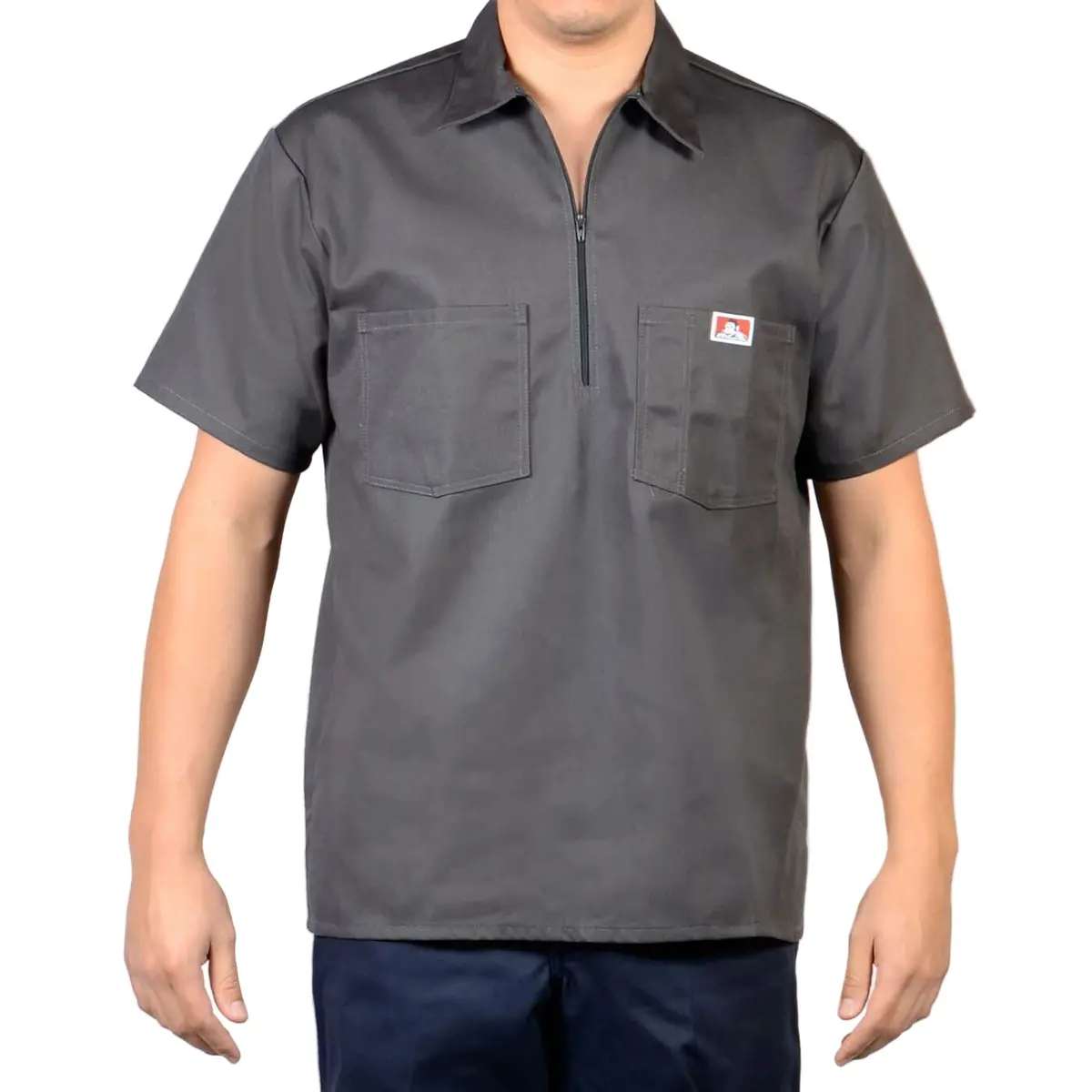 1/2 Zipper Short Sleeve - Charcoal 1