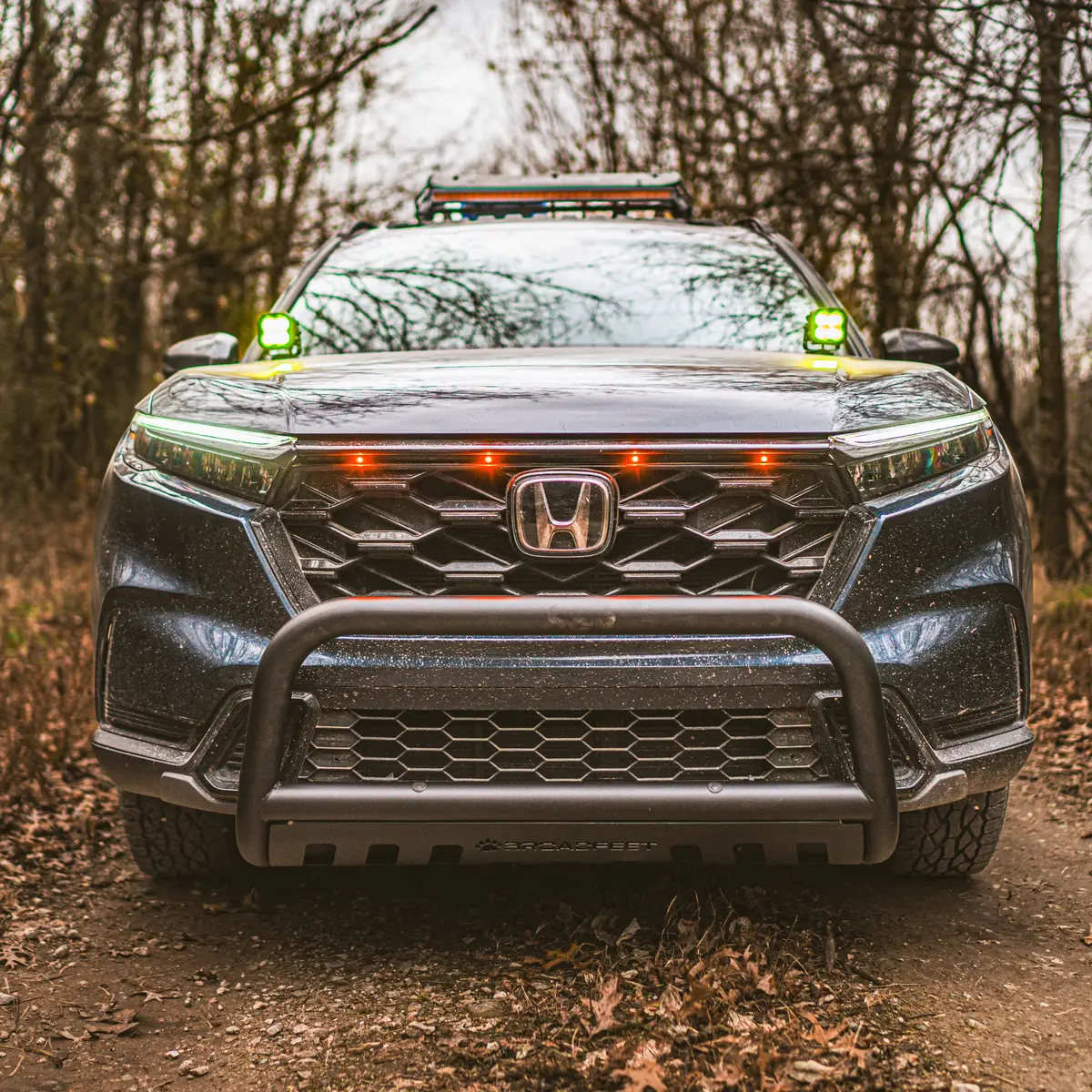 Front Bull Bar With Skid Plate (Dw8) Straight Style Bumper Guard Fits Honda Cr-V 2023-2025 1