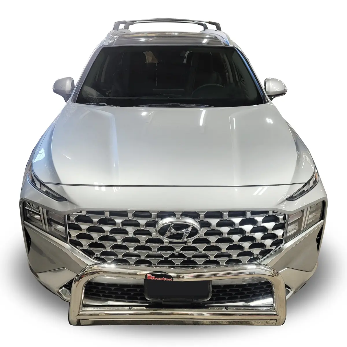 Front Bull Bar With Skid Plate (Dw6) Bumper Guard Fits Hyundai Santa Fe 2019-2024 1