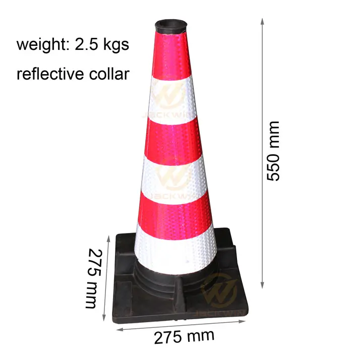 Italian Standard Rubber Traffic Cone 55Cm High 2