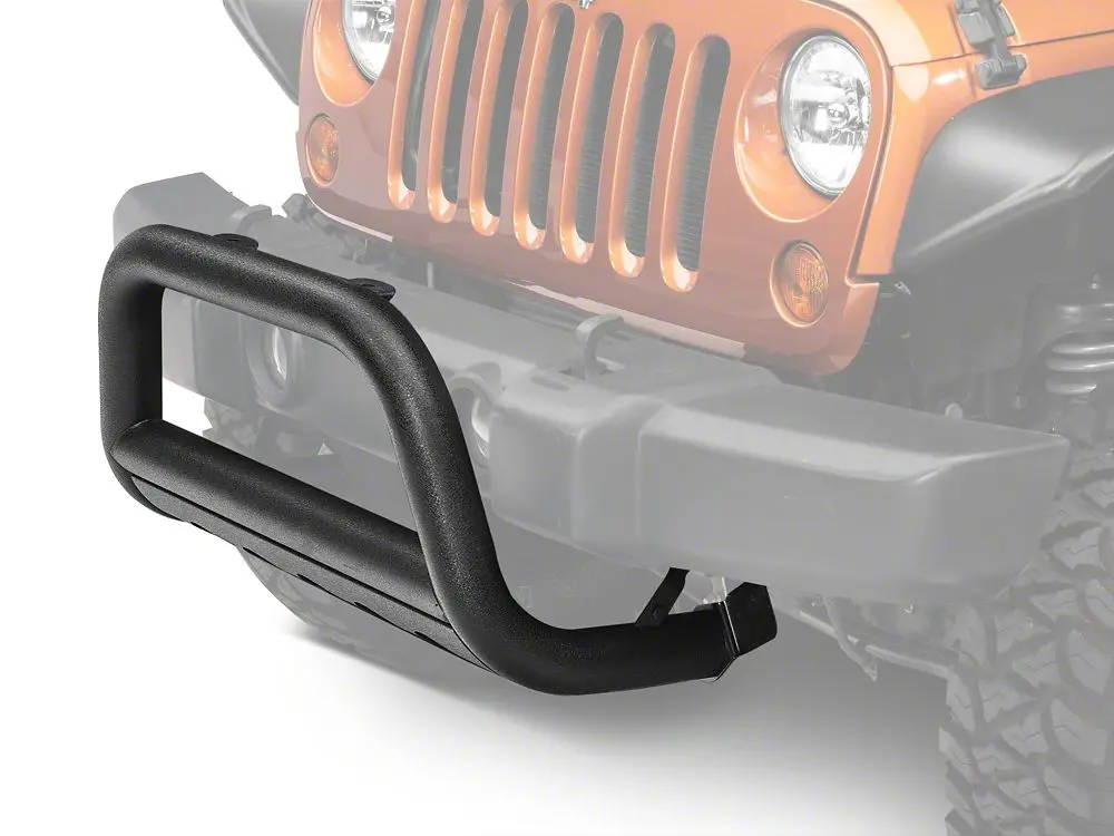 Barricade Textured Black 3-Inch Bull Bar with Skid Plate for 2010–2018 Jeep Wrangler JK