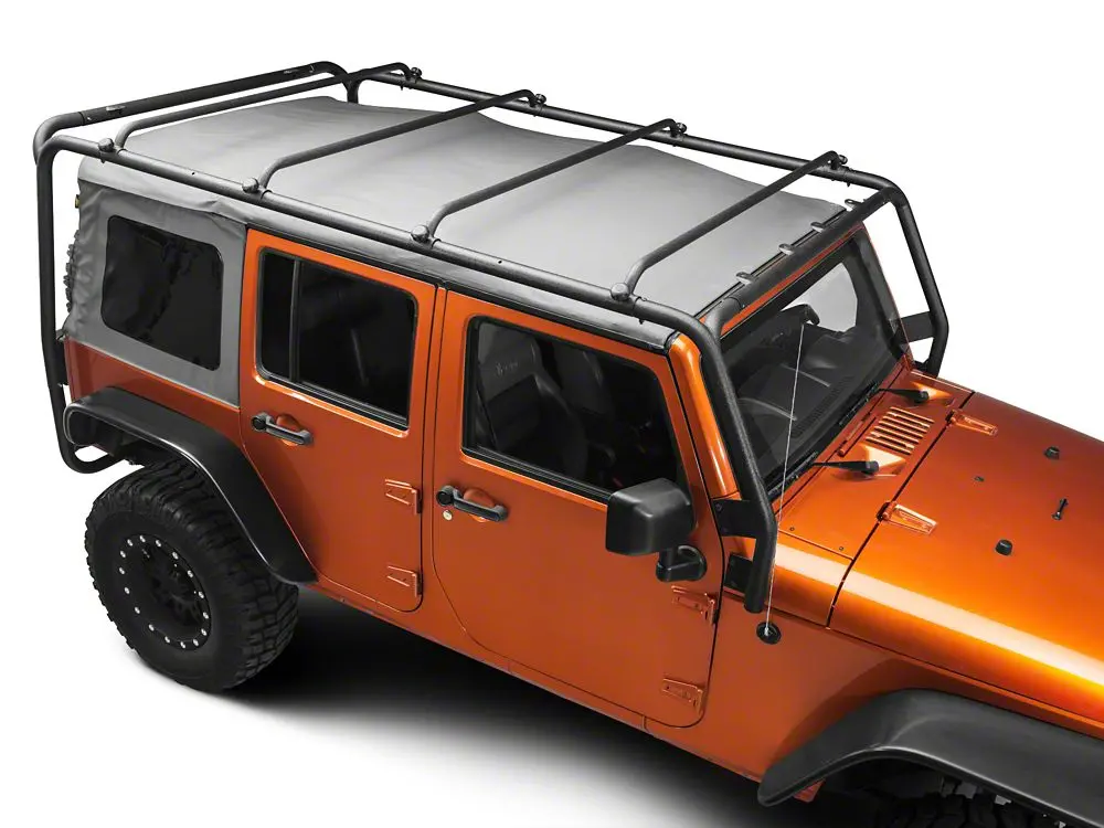 Barricade Textured Black Roof Rack for 2007–2018 Jeep Wrangler JK 4-Door
