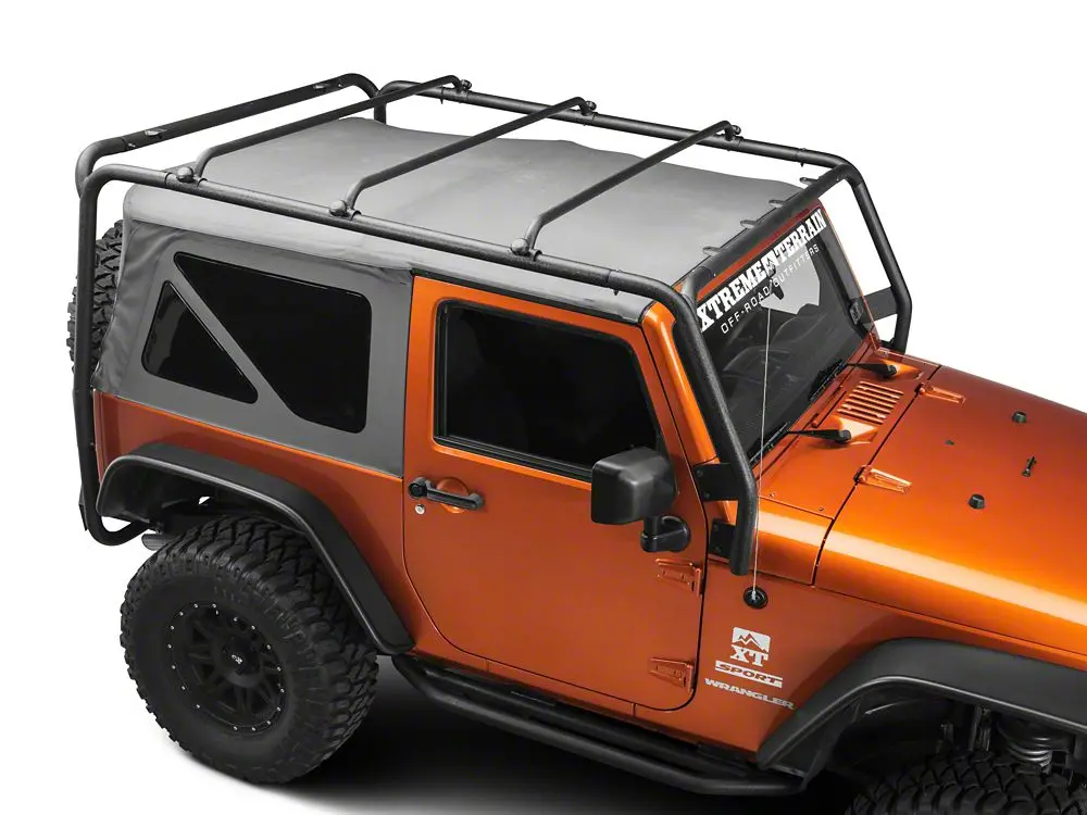 Barricade Textured Black Roof Rack for 2007–2018 Jeep Wrangler JK 2-Door