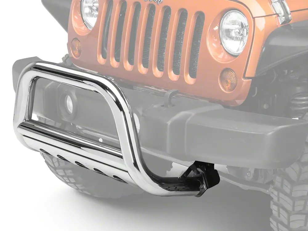 Barricade 3-Inch Stainless Steel Bull Bar with Integrated Skid Plate – For 2010–2018 JK