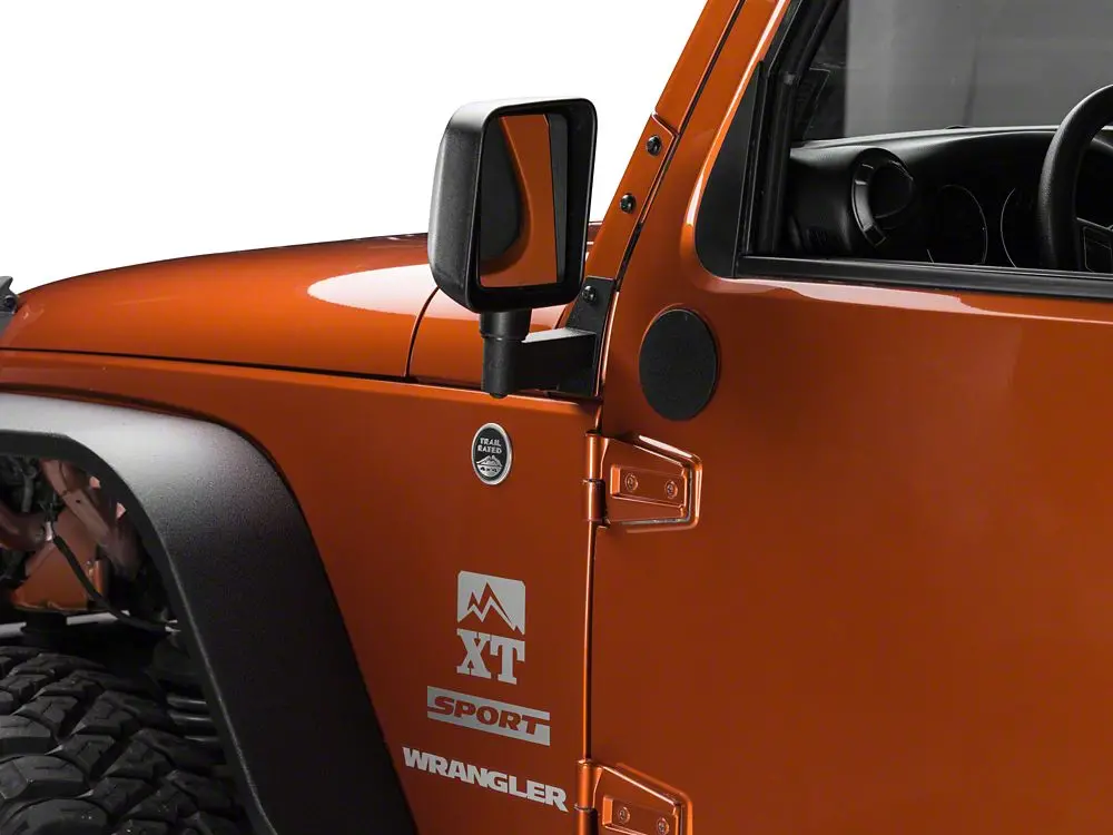 Barricade Side Mirror Relocation Kit; Textured Black (07-18 Jeep Wrangler Jk) 2