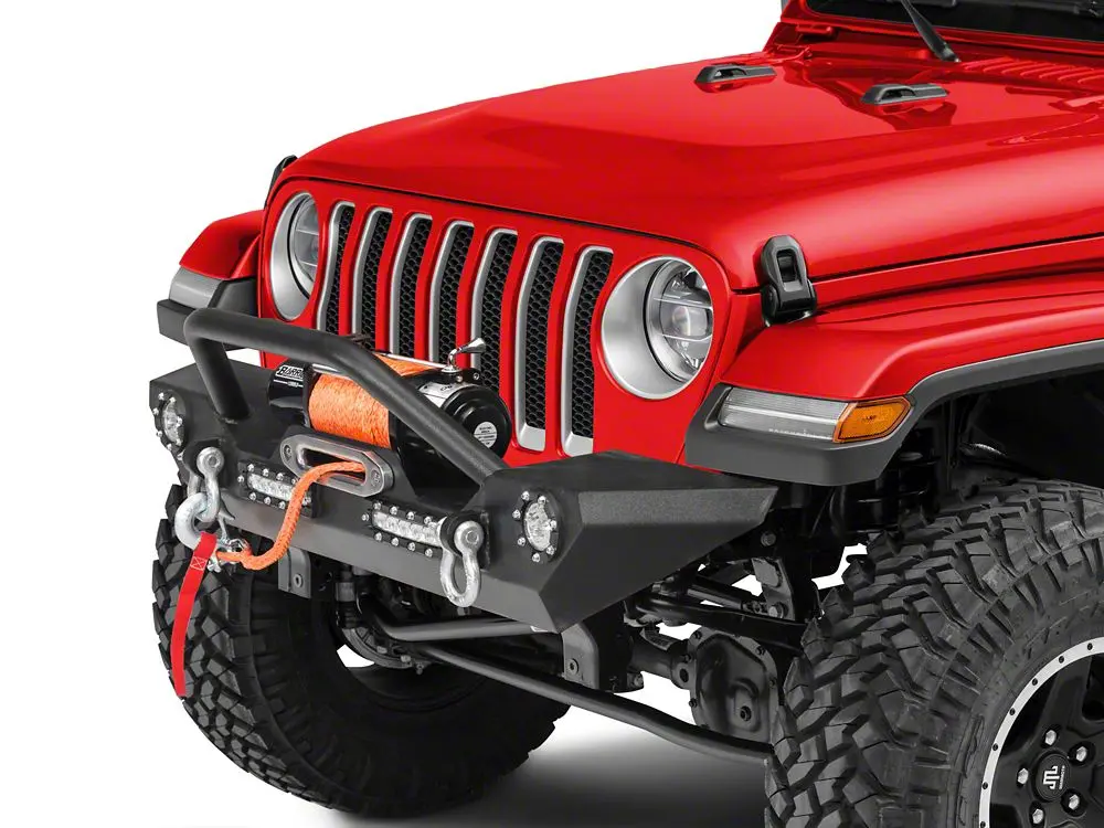 Barricade Trail Force HD Front Bumper with LED Lights for 2018–2025 Jeep Wrangler JL (Requires Factory Halogen Fog Lights)