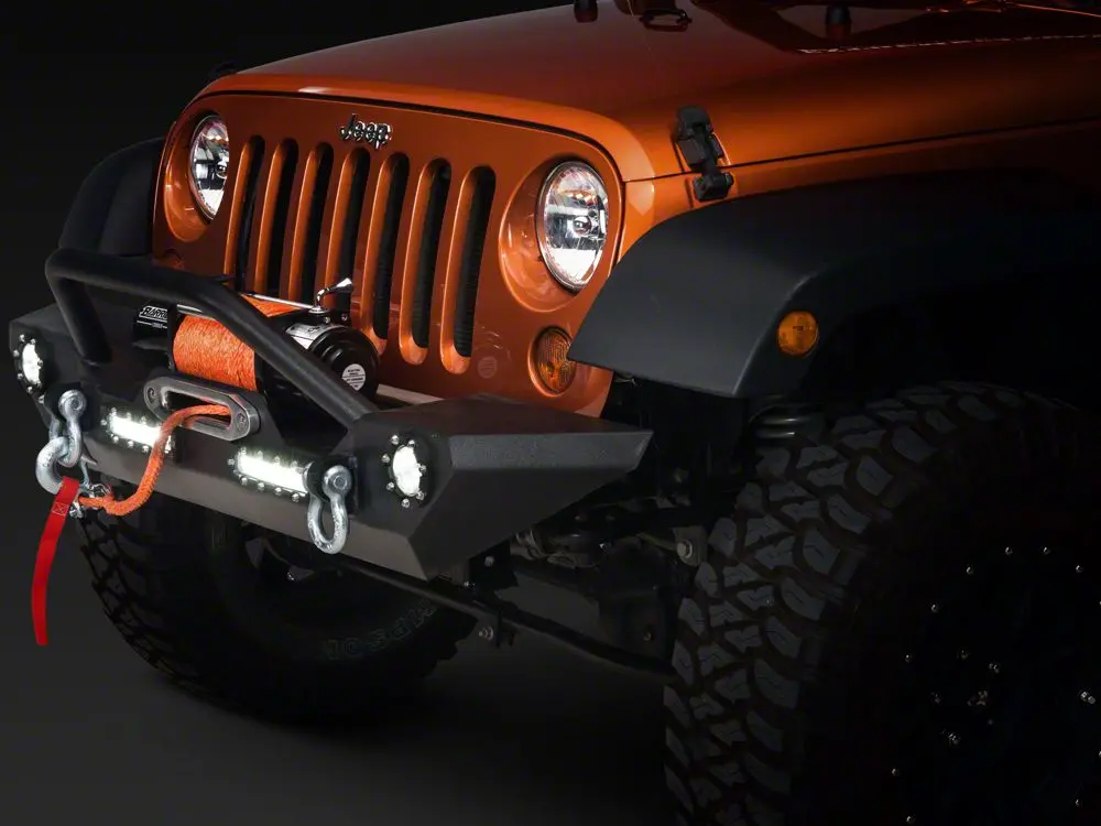 Barricade Trail Force Hd Front Bumper With Led Lights (07-18 Jeep Wrangler Jk) 2