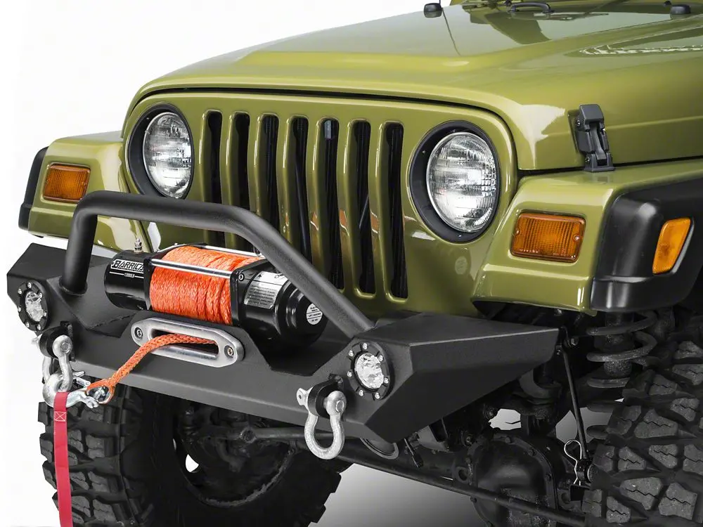 Barricade Trail Force HD Front Bumper with Integrated LED Lights for 1987–2006 Jeep Wrangler YJ & TJ