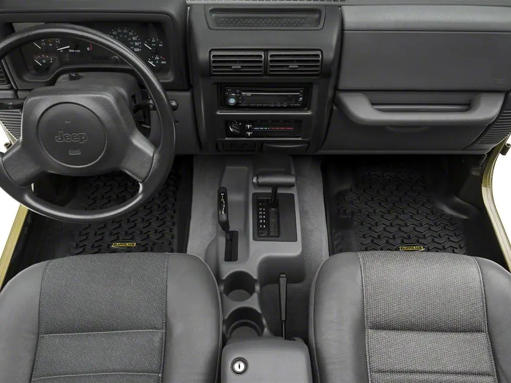 Barricade All-Weather Front, Rear & Cargo Floor Mats for 1997–2006 Jeep Wrangler TJ