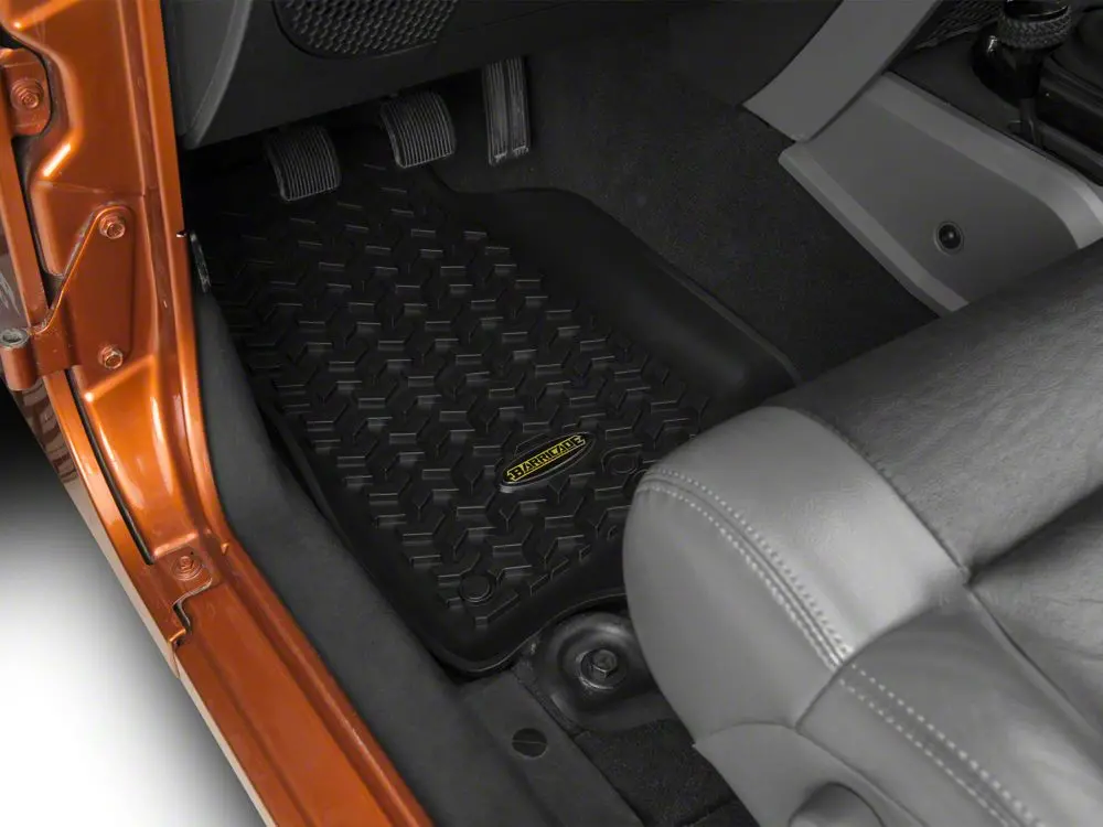 Barricade All-in-One Floor Mat Set – Front, Rear & Cargo – Black for 2011–2018 Jeep Wrangler JK 4-Door
