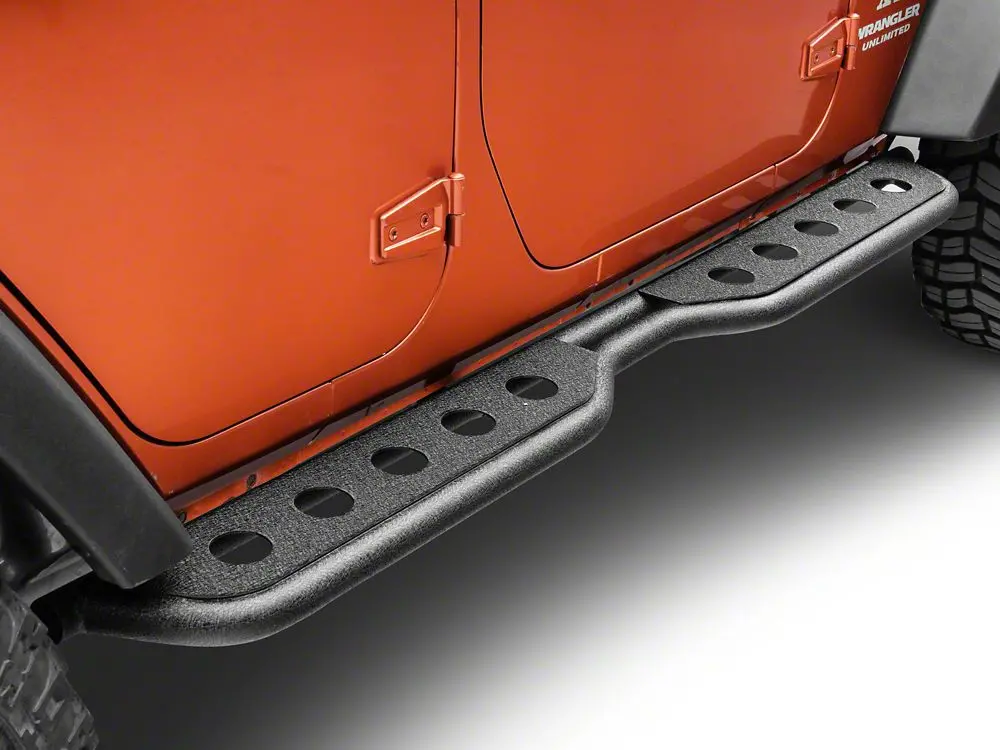 Barricade Extreme HD Rocker Steps – Textured Black for 2007–2018 Jeep Wrangler JK 4-Door