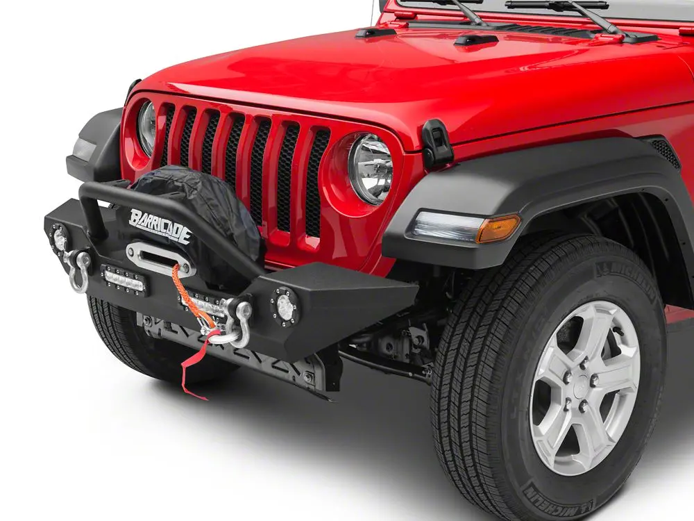 Barricade Trail Force Hd Front Bumper With Led Lights And 9,500 Lb. Winch (18-25 Jeep Wrangler Jl) 2