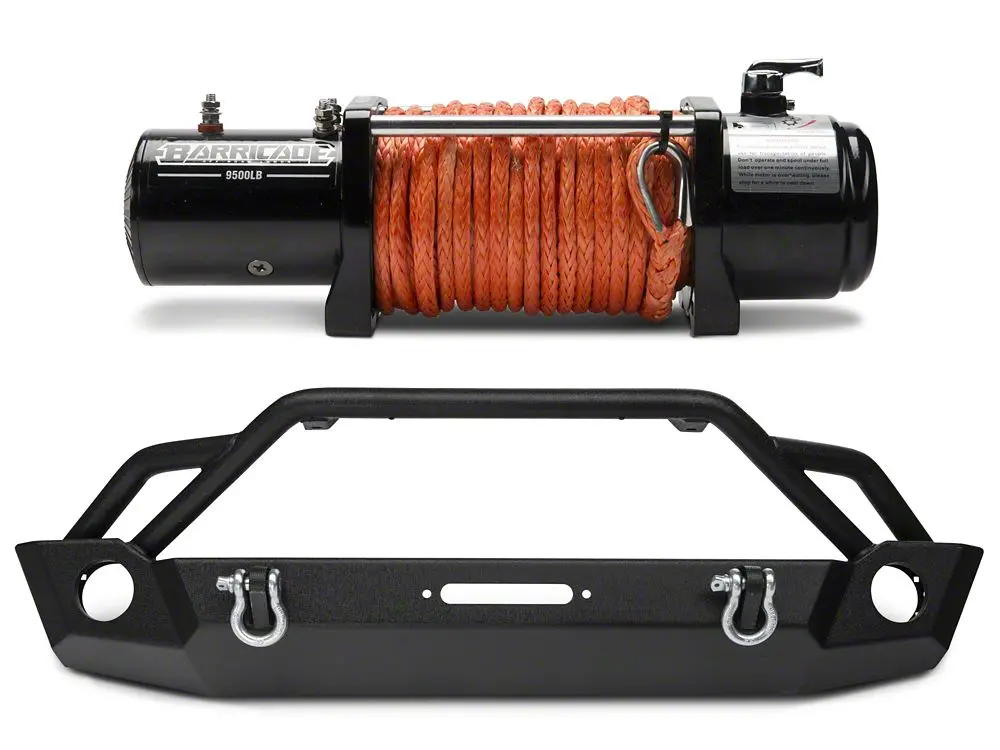 Barricade Extreme HD Front Bumper with 9,500-Lb Winch for 2007–2018 Jeep Wrangler JK