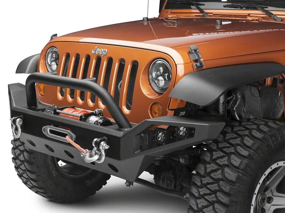 Barricade Trail Force HD Full-Width Front Bumper with Integrated LED Lighting for 2007–2018 Jeep Wrangler JK