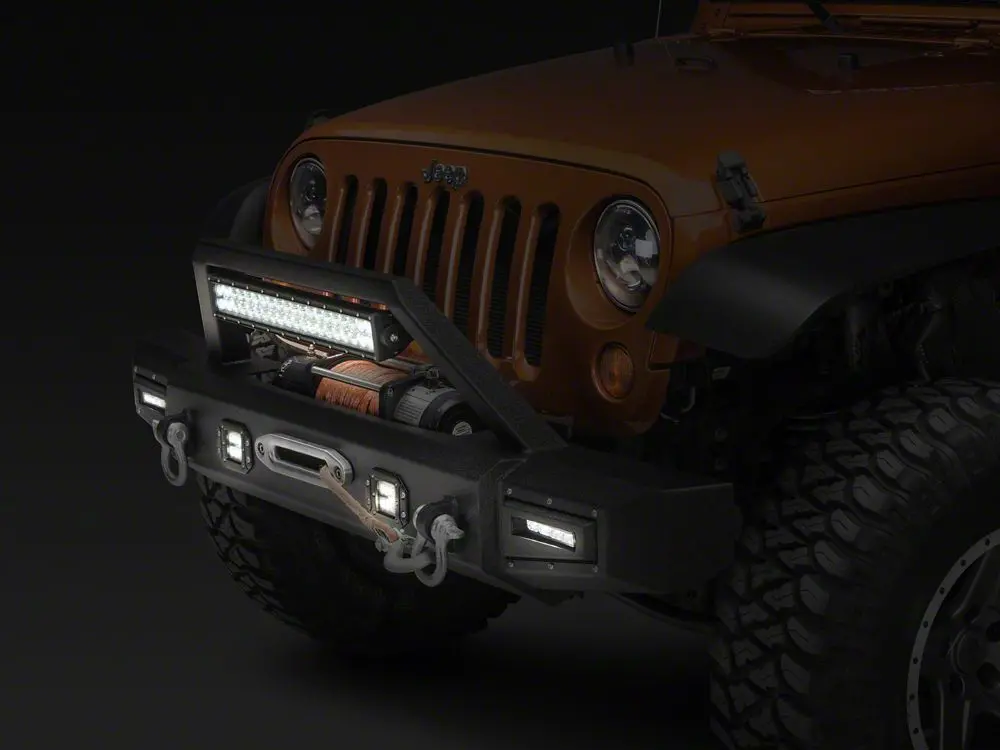 Barricade Vision Series Front Bumper With Led Fog Lights, Work Lights And 20-Inch Led Light Bar (07-18 Jeep Wrangler Jk) 2
