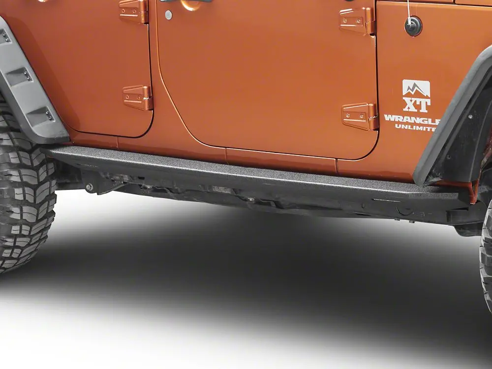 Barricade HD Rock Sliders with Integrated LED Rock Lights – Textured Black for 2007–2018 Jeep Wrangler JK 4-Door