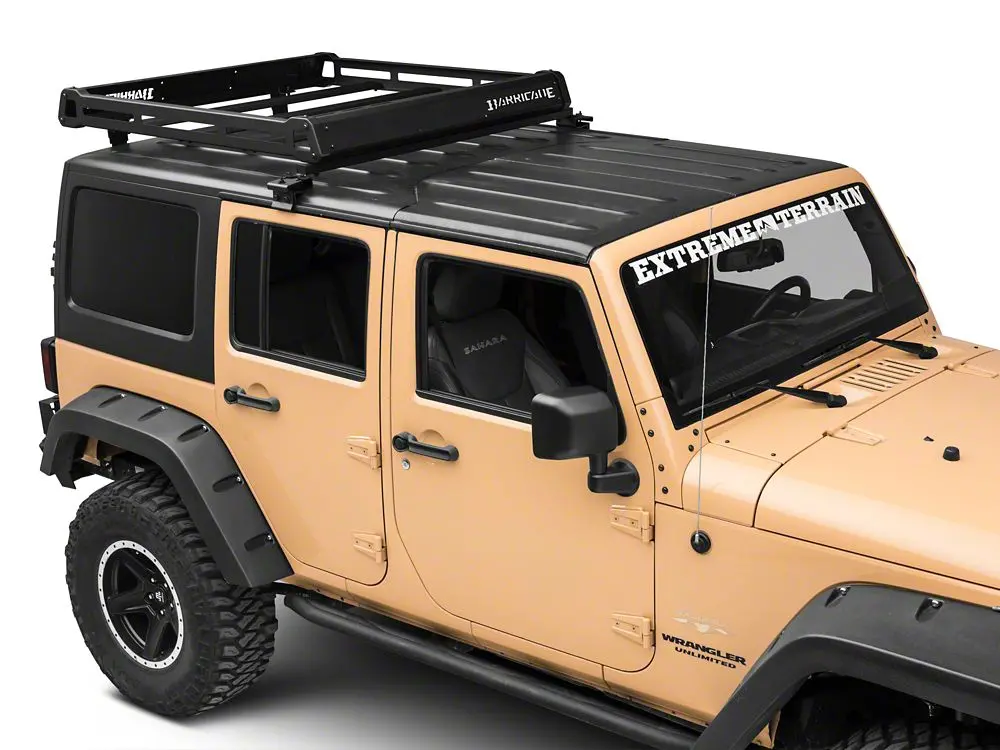Barricade Removable Hard Top Roof Basket — 2007–2018 Jeep Wrangler JK