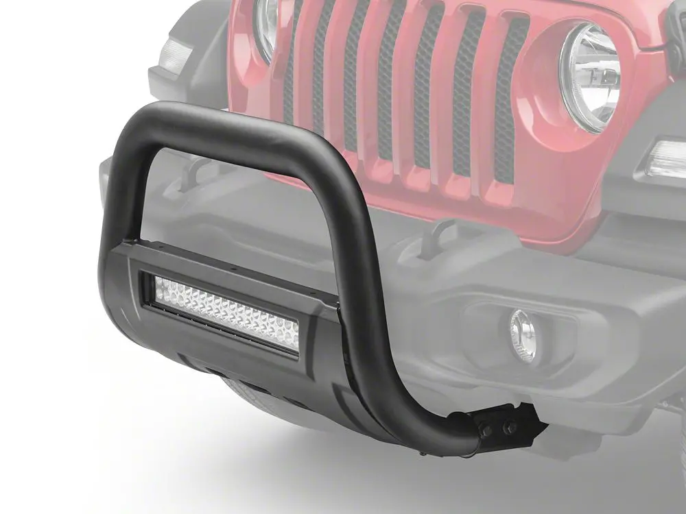 Barricade HD Bull Bar with Skid Plate and 20-Inch Dual-Row LED Light Bar — 2018–2025 Jeep Wrangler JL
