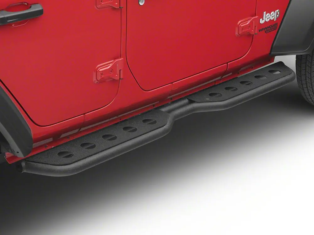 Barricade Extreme Heavy-Duty Textured Black Rocker Steps — 2018–2025 Jeep Wrangler JL (4-Door)
